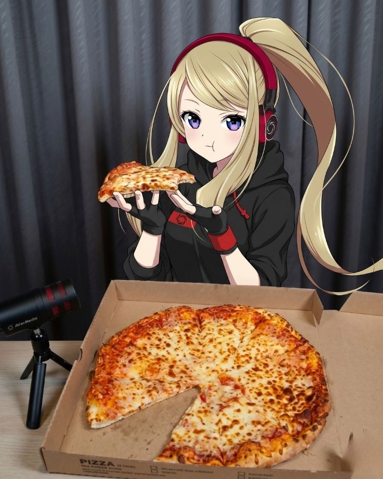 ELENA AVerMedia Mukbang Pizza Streaming
