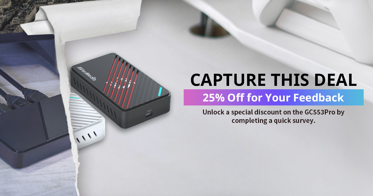 Capture This Deal: 25% Off for Your Feedback - AVerMedia