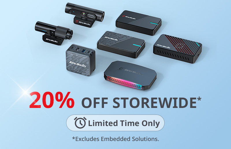 20% OFF STOREWIDE Excludes Embedded Solutions.