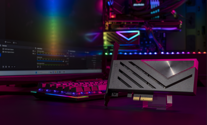 The AVerMedia Live Gamer 4K 2.1 (GC575) is a PCIe HDMI 2.1 capture card that delivers up to 4K144 capture and pass-through, perfect for action-packed games.