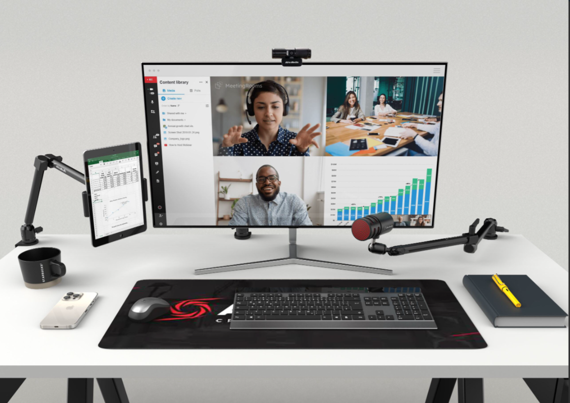 With a low-profile setup, your mic will be completely out of the view during your sessions.