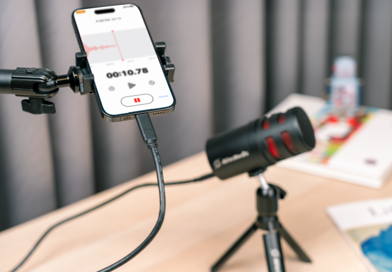 Most USB mics can also be connected to smartphones and tablets for mobile recording.