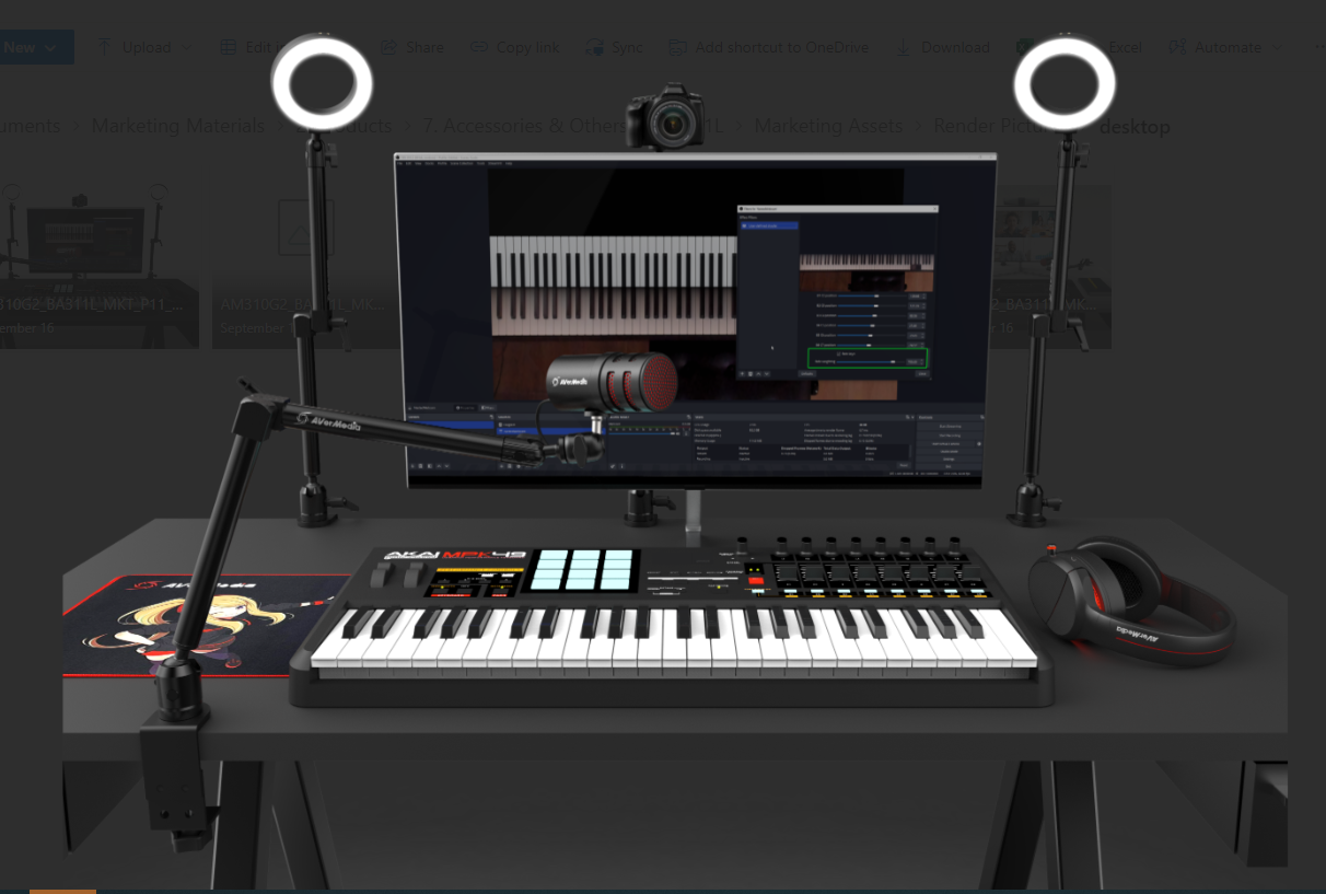 Use a high-profile setup to include your mic in the view during your streaming sessions.