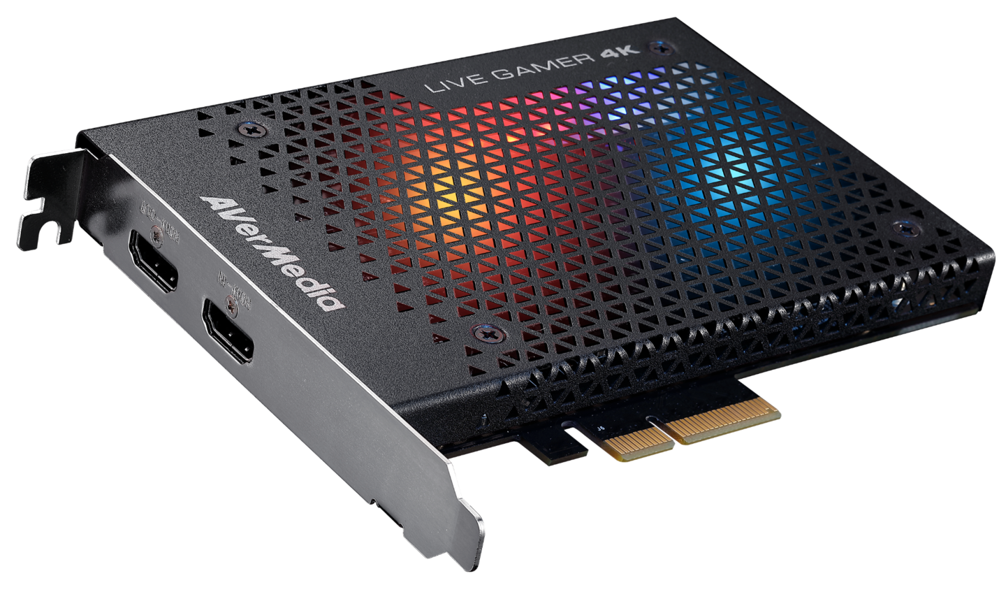 Internal (PCIe) capture cards are installed on PCs’ motherboards. The AVerMedia Live Gamer 4K (GC573) is an example of an internal capture card that can capture 4K HDR content.