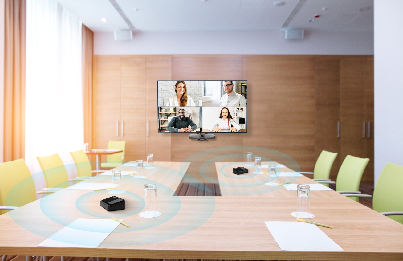 AW111's dual mics each have a 360-degree omnidirectional audio pickup range of up to 9.84 ft (3m).